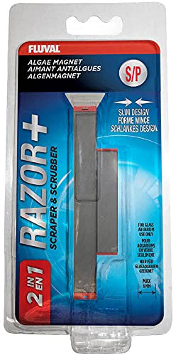 Fluval Razor Algenmagnetreiniger, mit Klinge, klein, schwarz/rot