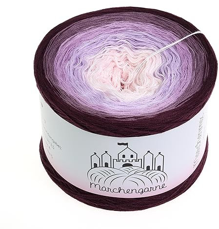 LiLu´s Farbverlaufsgarn Leidenschaft 200g - 1000m - Chianti außen - 3 Fädig Bobbel Strickwolle Häkeln