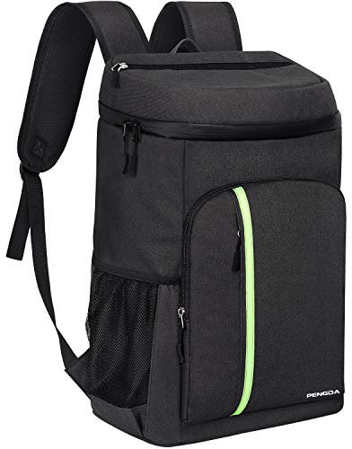 PENGDA Kühlrucksack Groß - 30L Kühltasche Rucksack Isoliert Picknicktasche Wasserdichten Ultraleicht Picknick Rucksack Damen Herren Cooler Bag für Camping, BBQ, Wandern, Picknick (Schwarz)