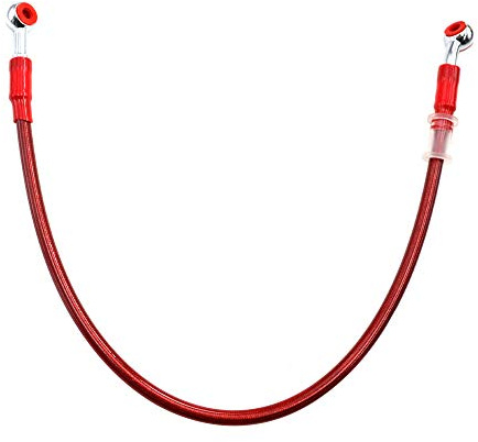 AHL 70cm Colorato Motocicletta freno idraulico o frizione rafforzato linea dell'olio tubo flessibile per moto ATV Dirt Pit Bike etc (Rosso)