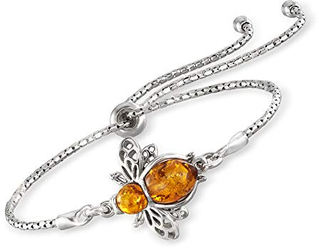 Ross-Simons Gemstone Bumblebee Bolo Bracelet in Sterling Silver