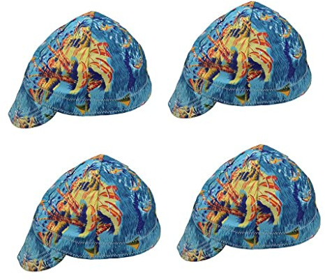 HomeDecTime 4x Sombrero Soldador Hombre Mujer Tela Ignífuga Gorro para Trabajo de Soldadura