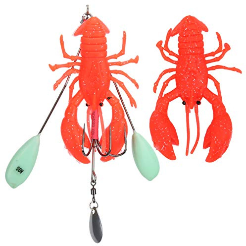 Appât d'écrevisses Artificiel Grand appât d'écrevisses de Homard appât de pêche à la traîne en Haute mer(Rouge)
