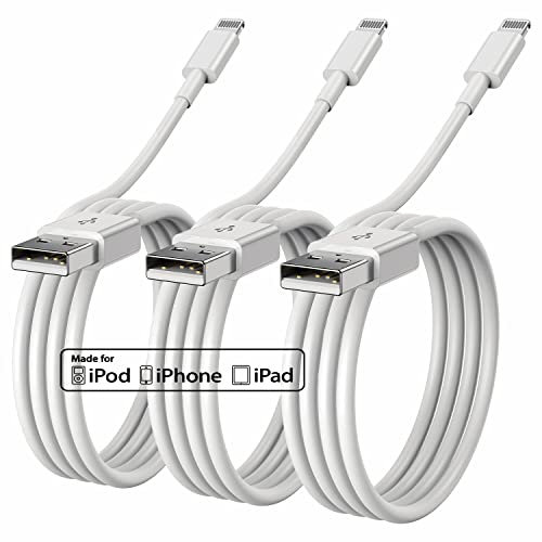 iPhone Charger Cable 1M, 3Pack Apple MFi Certified iphone Lightning to USB Cable 1Meter, Fast Charging Wire Apple Lead for iPhone 14 Pro Max/13/12/11 Pro/11/XS MAX/XR/8/7/6s/6/5S/SE iPad Original(3ft)