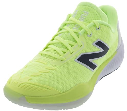 New Balance Women's FuelCell 996v5 Clay Tennis Shoe, Bleached Lime Glo/White/Graphite, 6 W