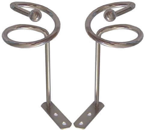 BASIT Drapierhaken für Gardinen I 1 Paar I in Edelstahl Look I T61
