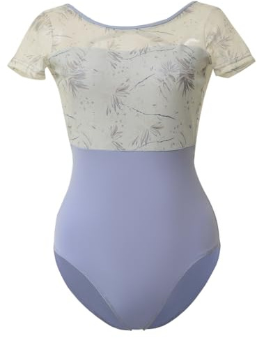 ROYAL SMEELA maillot ballet manga corta adulto maillot bailarina mujer body baile mujer maillot de danza ballet body de ballet espalda body danza ballet maillot gimnasia body bailarina Impreso