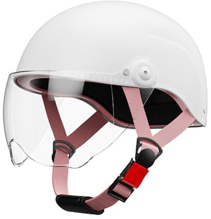 retrò Casco Scodella Portatile Mezzi Caschi Jet, Mezzo Casco da Motociclista Vintage Caschi Caschi Casco A Scodella Scooter Motorino ECE Omologato Mezzo Elmetto da Moto retrò