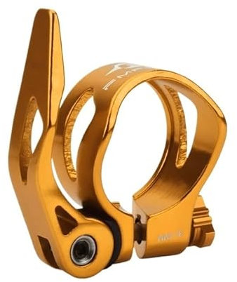 wanhaoaony Sattelklemme Fahrrad Sattelstütze Klemmen Quick Release 31,8mm/34,9mm Aluminium Legierung Clip for Mountain Road Bike Radfahren Zubehör SattelstüTzenklemme(Gold-31.8)