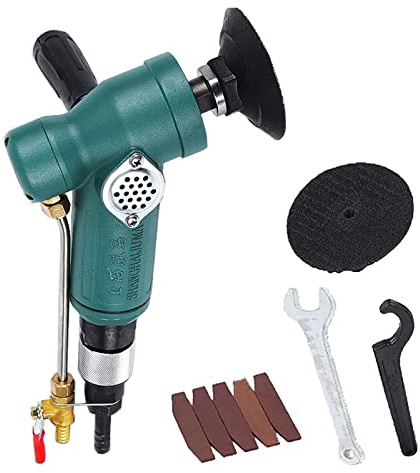 Suction Cups for Glass, 4 Inch Pneumatic Air Wet Polisher Grinder Water Mill 10000 RPM Air-Powered Sander Tool for Marble Quartz Granite Stone Polishing,Strong Load Capacity(New Model)