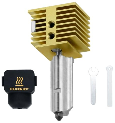 Speed Hot End A1 Mini Extrusion Head Kit A 0.4mm Hardened Steel Nozzle Chrome Plated Brass Heating Block Silicone Sock Integrated Structure for Bambu Lab A1/A1 Min 3D Printers only
