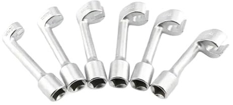 TROIOIUM 12 mm 14 mm 16 mm 17 mm 18 mm 19 mm Steckschlüssel L-förmiger offener Sechskant-Schlitz-Kraftstoffleitungsentferner Kfz-Reparaturwerkzeuge(12mm 1Pcs)