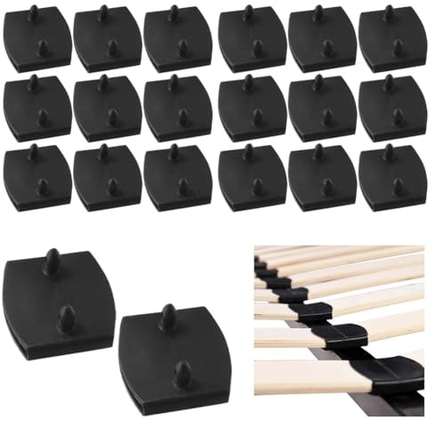 Supporti per Rete a Doghe, 20 Pezzi Reti a Doghe, Supporti laterali da 55 mm,Accessori di Collegamento Singolo, Supporto Doghe Letto, Ferma Materasso per Rete a Doghe