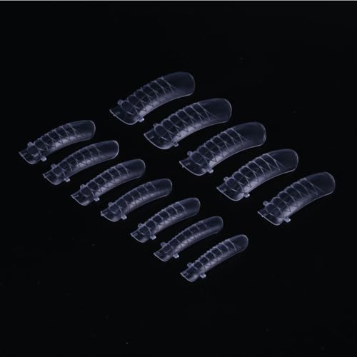 Dual Tips, STANDARD GERADE Form, 120 Stück, Gerade Formtips zur Gelmodellage, 12 Größen für optimale Anpassung, Wiederverwendbare Kunstnägel für langanhaltende Nagelverlängerung Lynis-Nailshop.de
