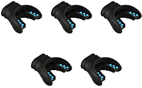 Reinscer 5X Schnorchel Mundstück Regler Tauch Mundstück Universal Zubehör Scuba Silikon Atemschutzgerät Blau