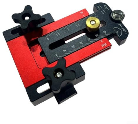 Zilimontt Guida di taglio per sega da tavolo, guida di taglio per la lavorazione del legno per seghe da banco con limite regolabile e maggiore stabilità di scorrimento (C)