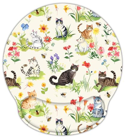 Mibbxea Tapis de souris ergonomique pour ordinateur portable avec repose-poignet, tapis de souris sans douleur avec coussin, tapis de souris personnel avec dessous de verre, pour bureau, bureau
