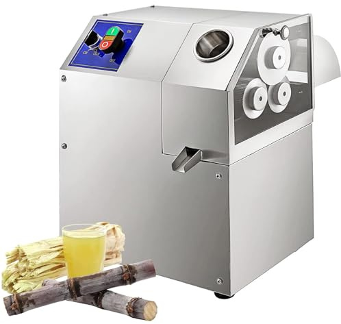 Spremitore per Canna Commerciale Spremitore Elettrico per Canna Zucchero Pressatura Unica per Asciugare,Resa Elevata del Succo,Risparmio Tempo E Fatica Estrusore per Succo Canna Funzionam