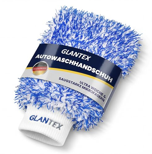 GLANTEX Waschhandschuh Auto – saugstarke & lackschonende Mikrofaser