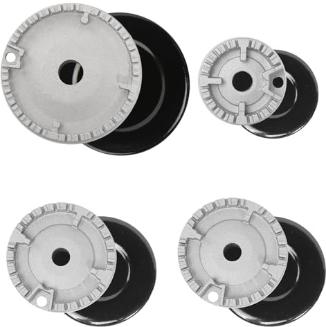 8 Pcs Universal Gas Stove Burner Cap, Oven Cooker Hob Gas Burner Cap, Gas Oven Stove Cap Kit 55/75/100mm Gas Stove Lid Burner Covers Kit Cooktop Replacement Parts for Most Gas Stove Burners