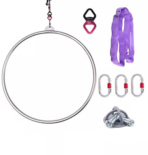 Aerial Lyra Hoop Reifen Set - Voll auf Festigkeit getestet 300kg/660lbs Aerial Dance Zirkus Ring für Yoga Akrobatik Gymnastik
