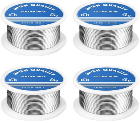 Solder Wire,Soldering Flux,4Rolls Leaded Solder,Flux Core Welding Wire0.8mm
