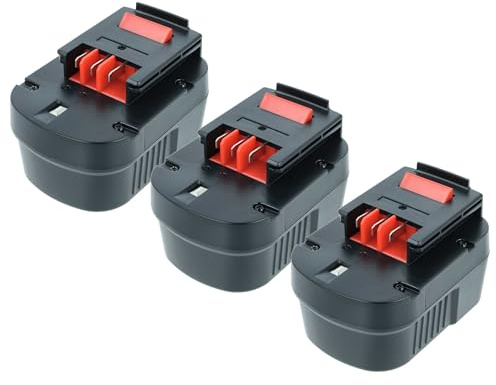 vhbw 3x Battery Replacement for Black & Decker HPB12 for Power Tools (3000 mAh, NiMH, 12 V)