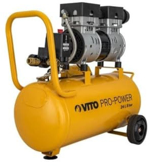Compresor eléctrico vertical 1 CV 24 L, silencioso y compacto, ideal para trabajos de bricolaje - D-Work
