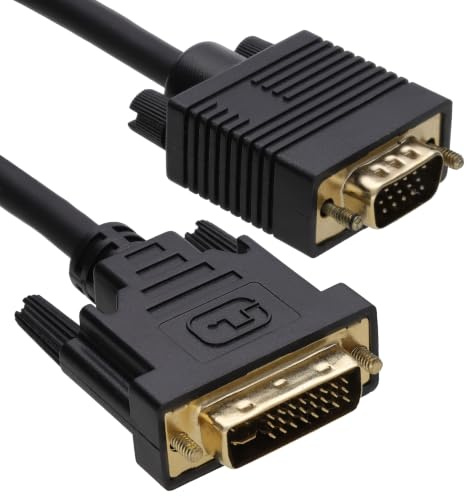 kenable DVI-I Vers VGA câble Pour PC Vers Moniteur 24+5 Vers HD15 Mâle Fiche 5 m [5 mètre]
