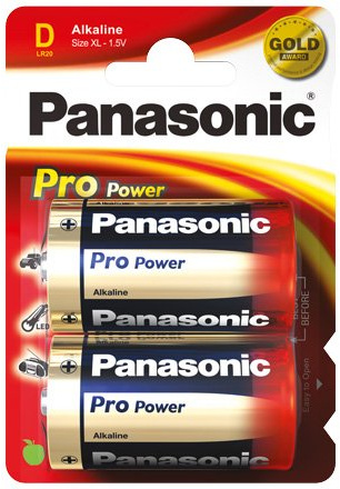 Panasonic® Pro Power Lot de 2 piles alcalines LR 20 PPP (D) 1,5 V