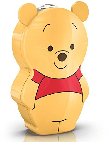 Philips Disney Winnie The Pooh - Linterna, LED, luz blanca fría, 0,3 W, sintético, color amarillo y rojo