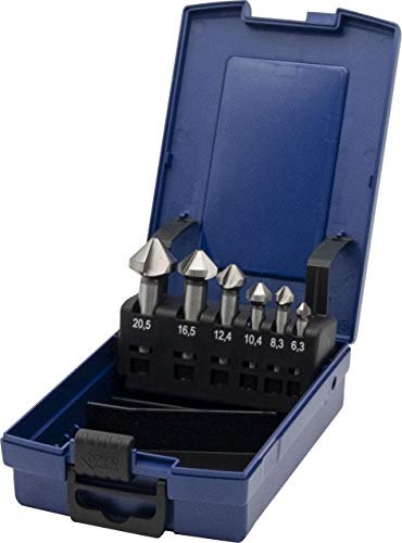 PTG 3533507006 Fraise à noyer HSS DIN 335 Forme C, Argent, 10,5 mm, Set de 6 Pièces