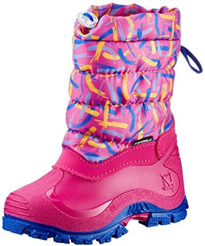 Spirale Sydney Stivali da Neve per Bambini, Stivali per Bambine con Tomaia Idrorepellente e Imbottitura In Pile Isolante, Chiusura con Collo Aggiustabile con Laccio, Fucsia, 26 EU