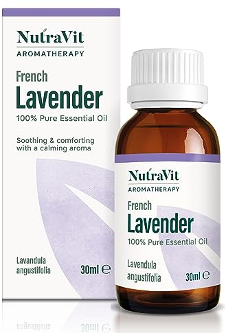 NutraVit - French Lavender Oil | 100% Pure Lavender Essential Oil - 30ml - Therapeutic Grade Aromatherapy Oil - Diffusers, Humidifiers, Massages, Sleep Aid & Anxiety