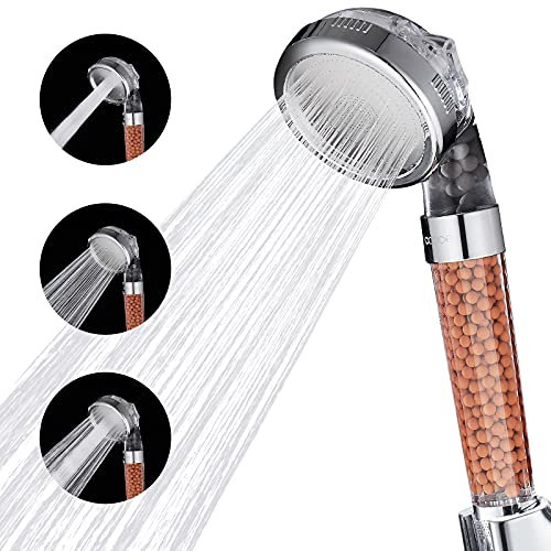 Cobbe Duschköpfe, Hochdruck Filtrations Handbrause, Wassersparende Duschbrause mit 3 Auslassmodi für Badezimmer mit Hartem oder Weichem Wasser