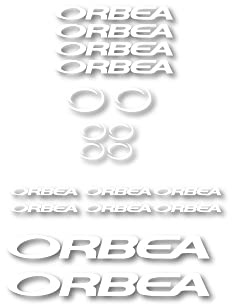 Pegatinas compatibles con cuadro bici orbea mod-18 Blanco
