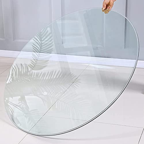 V3VOGUE Tischplatte Glasplatte Rund Durchmesser 30-100cm, Robust Hartglas Glasplatte Glastisch Platte Transparent Tischplatte Glass Tischplatte, Für Esstisch Cafe-Küchen-Gartentisch