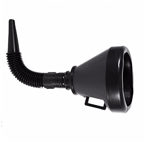TECKEEN Mini entonnoir noir noir pour carburant de voiture avec filtre