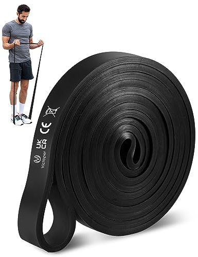 Victoper Resistance Bands,30-65LBS Assisted Pull Up Bands Exercise Bands Long Resistance Bands for Strength Training,Fitness,Stretching,Toning,Yoga,Mobility Bands for Men and Women,Black