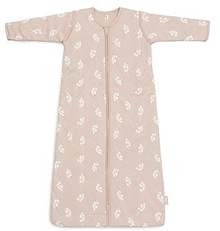Jollein Schlafsack Baby - Twig, Wild Rose - 90 cm - Baumwolle - 2.0 bis 3.0 Tog - Abnehmbare Ärmel - Baby Schlafsack - Altrosa