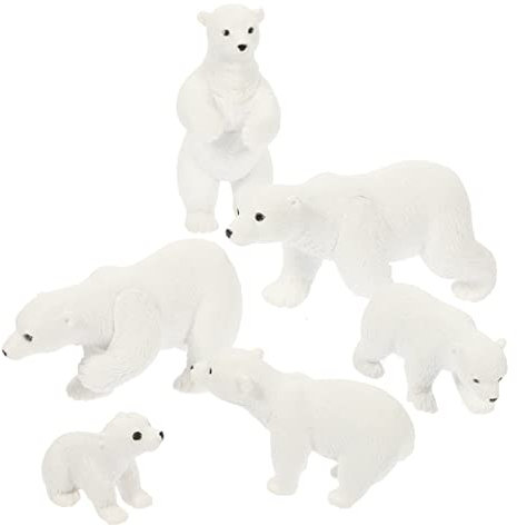 Abaodam 12pcs Cute Bear Models Animal Toys for Boys and Girls Polar Animals Micro Landscape Home Decor Desk Decor