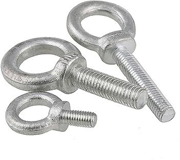 GETREY Hebeösenbolzen,Ankerbolzen, 1 Stück verzinkte Ringschraube Marine-Hebeösenschrauben M6 M8 M10 M12 M14 M16 M18 M20 Ringschlaufenloch for Kabelseil-Ringschraube (Color : M16x50mm, Size : 3PCS)