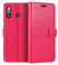 Custodia Portafoglio in Pelle PU Compatibile con Brondi Amico Smartphone XL Nero, Cover con Chiusura Magnetica, Tasche per Carte e Funzione Stand (Rosso rosa)