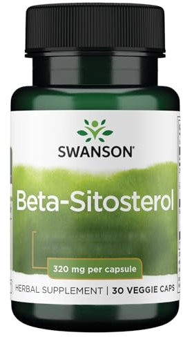 Swanson, Beta-sitosterol, 320mg, with Zinc and Selenium, 30 Vegan Capsules, Vegetarian, SOYA-Free, Gluten-Free, GMO-Free