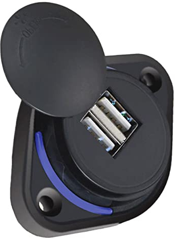 RORPOIR Cargador Rápido para Coche Doble Puerto USB 3.1a 18w, Material Pc, Diseño Compacto Adecuado para Barco y Trailers de Viaje