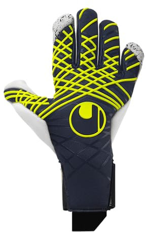 uhlsport Fußball Torwarthandschuhe Prediction Flex HN, 9, Marine/weiß/Fluo gelb