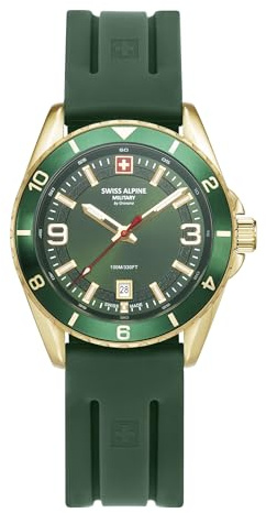 swiss alpine military Herren Uhr Analog Quarz 7034.1814SAM Silikon