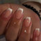 Ongles Autocollants Courts Carrés, Pack de 24 Ongles Artificiels avec Bord Blanc Français, Ongles Ballerina Nude pour Coller, Faux Ongles Acryliques, Décoration d'Ongles pour Femmes et Filles
