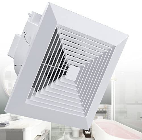 Super Silent Copper Motor Ceiling Extractor Fan for Home Bathroom Kitchen Garage Wall Mounted Exhaust Fan with Ventilation (White Size: LFW 25DK)
