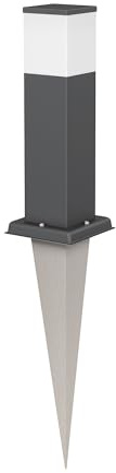 ledscom.de Pollerleuchte POLLY mit Erdspieß für außen, 35cm, anthrazit, inkl. G9 Leuchtmittel, 596lm, weiß